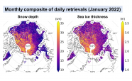 w and ice thickness dataset from space-borne freeboard measurements for evaluating the sensitivity of the snow microwave radiative transfer model (SMRT)