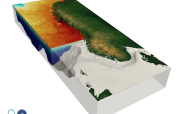 artist impression displaying the Norkyst modelisation of Norway coastal areas.
