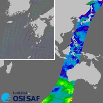HY-2B 50 km wind vectors HY-2B 50 km wind vectors