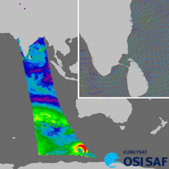 ScatSat-1 50 km Wind vectors