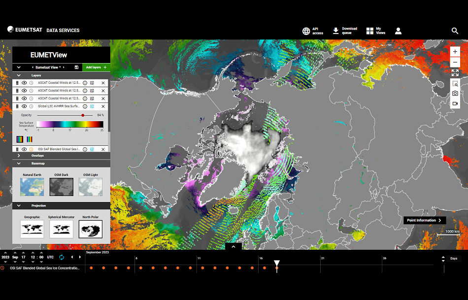 OSI SAF  Wind, Sea Ice and SST Products on EUMETView